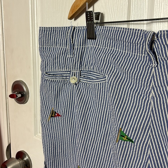 POLO RALPH LAUREN Naval Tailor Classic Fit seersucker shorts with flags size 40 - Picture 9 of 16